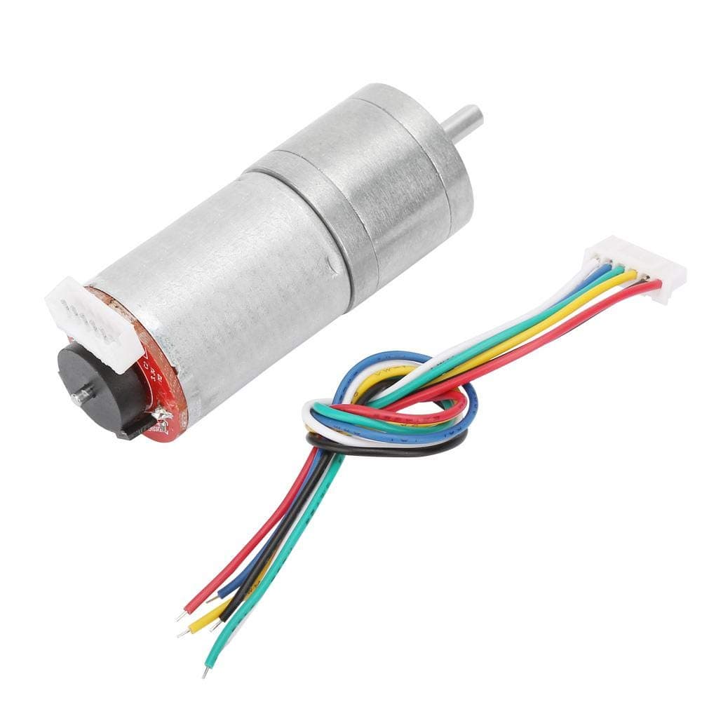 Dc Encoder Gear Motor, 12V Encoder Gear Motor, Dc 12V High Wear Resistance Low Loss Robot Wheel Diy Toys For Robot Rc Car Diy Engine Toy(Speed ​​15)