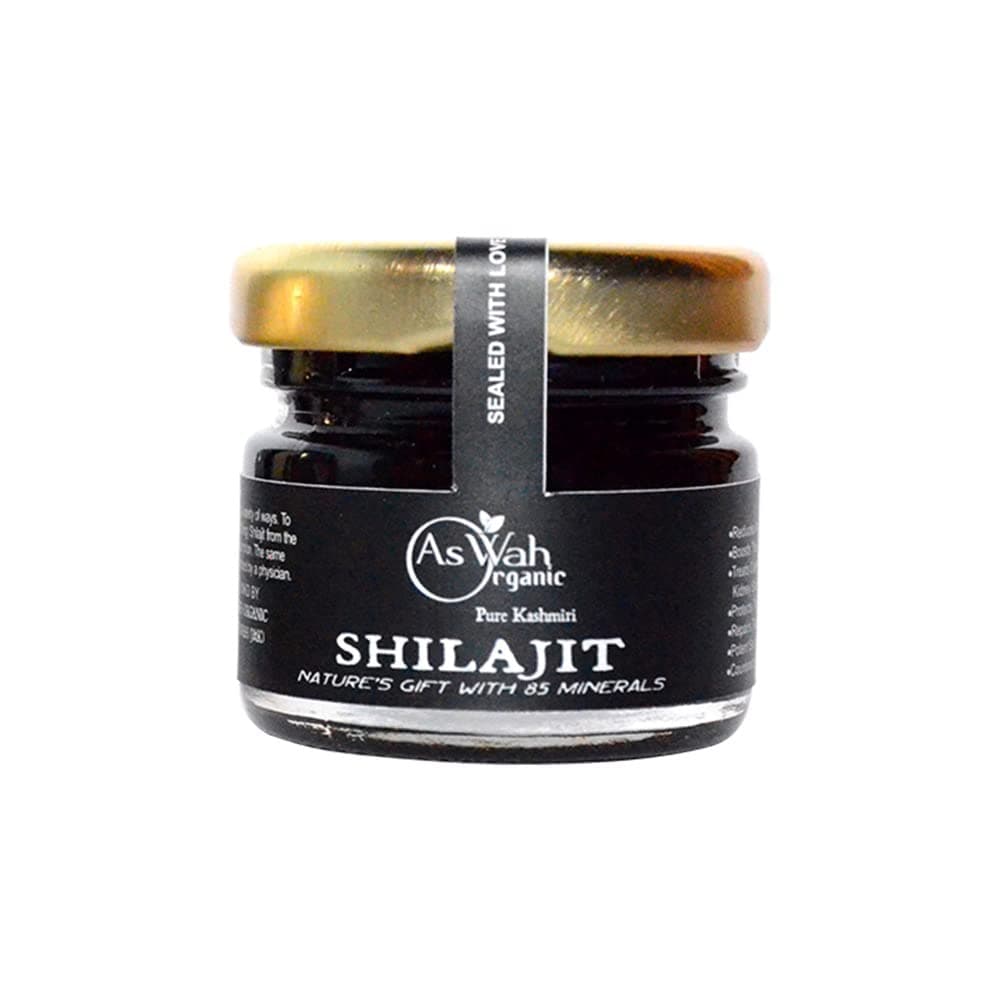 AsWah Organic 100% pure Kashmiri Shilajit / Shilajeet for men and women (10gm)