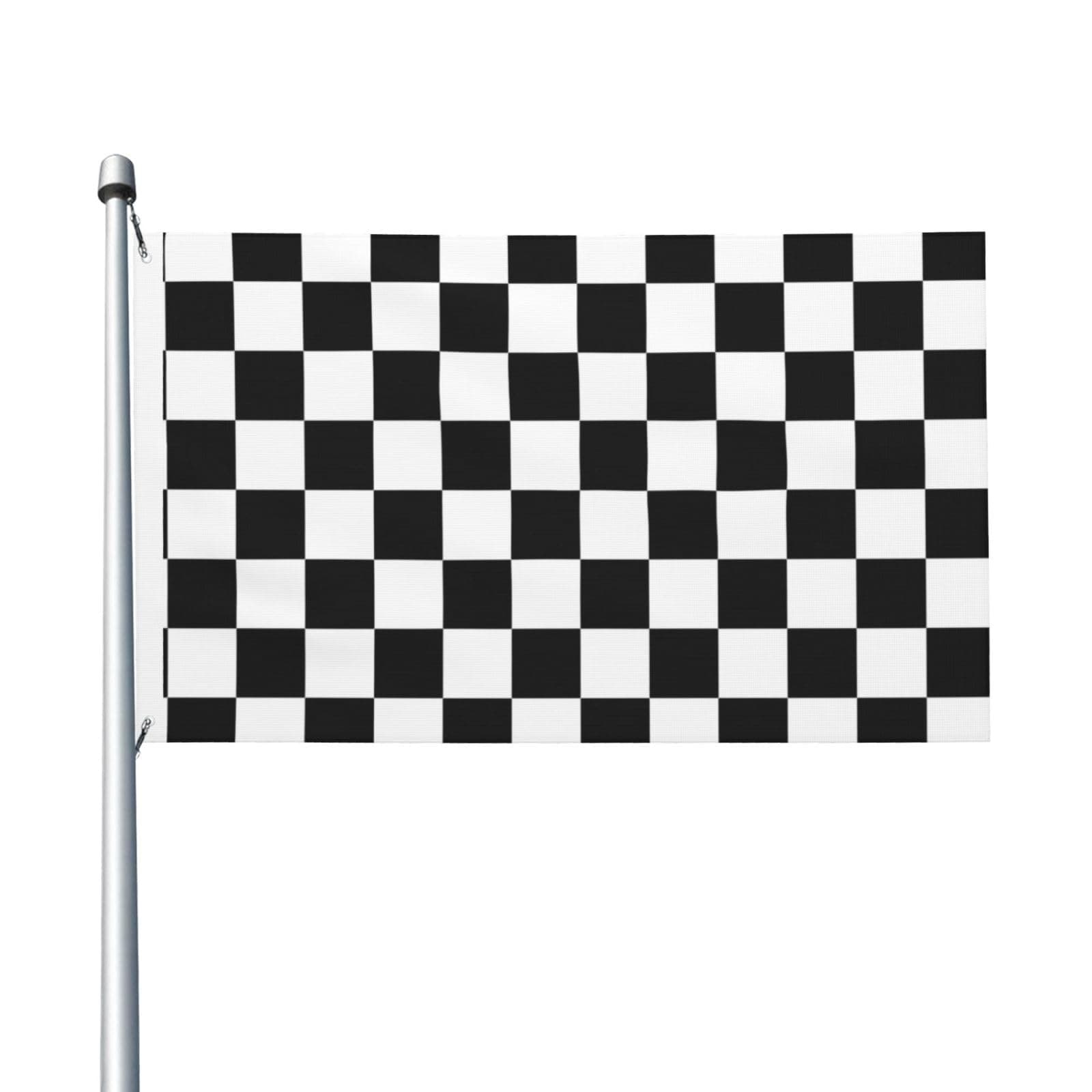 ZJYYYDS Black White Checkerboard Flag Fly Garden Flag Yard Outdoor Banner 3x5 Ft