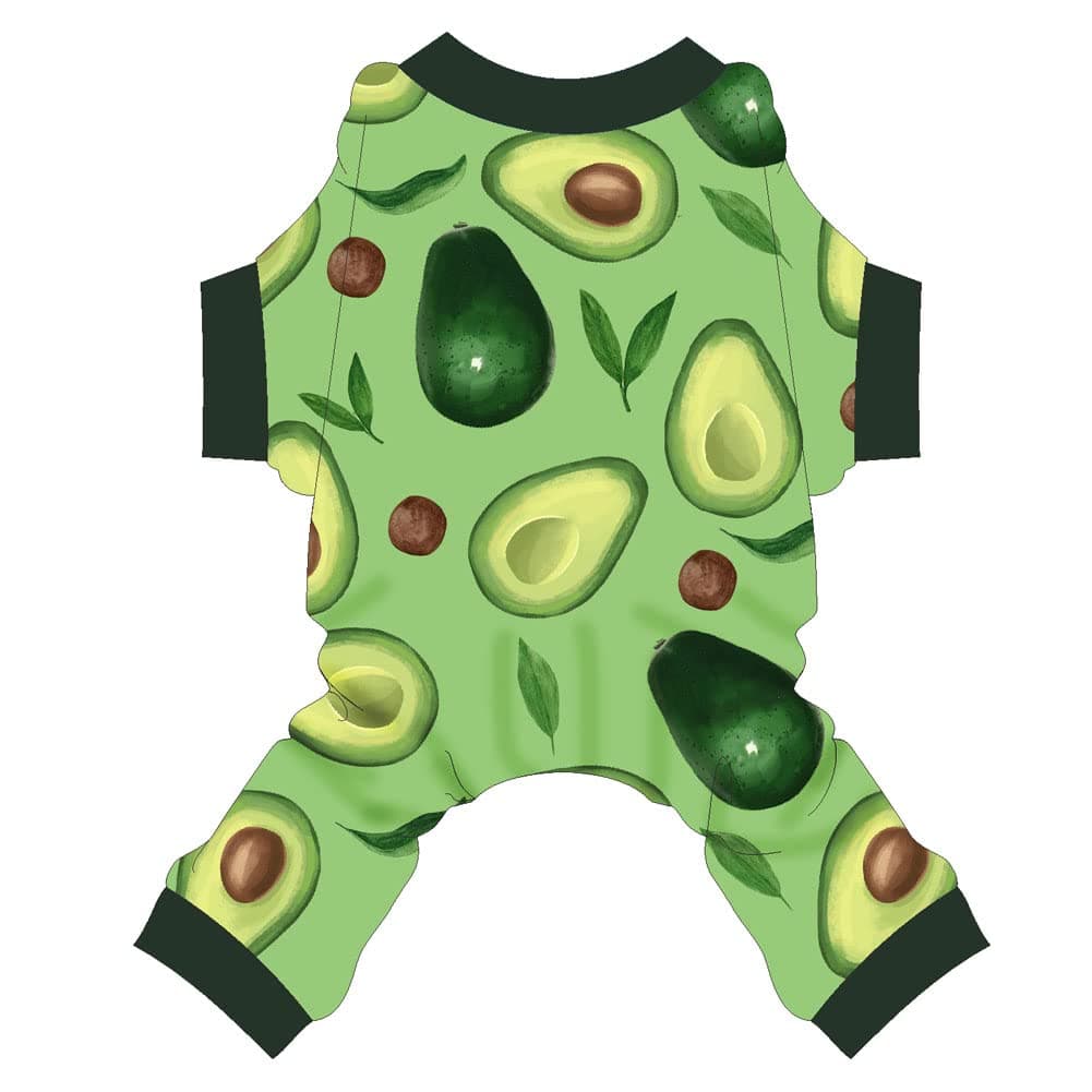 Yikeyo Dog Pajamas, Fall Winter Fruit Dog Clothes for Small Medium Dogs Boy Girl, Cat Apparel Outfit (Avocado, X-Small)