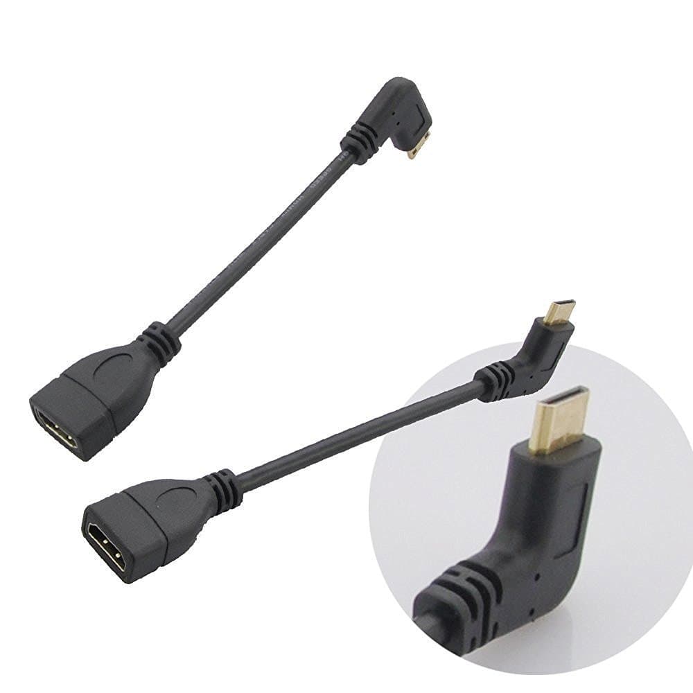 Seadream6" 15CM High Speed 90 Degree Mini HDMI Right-Toward Male to HDMI Female Cable Adapter Connector (1PACK Right-Toward)