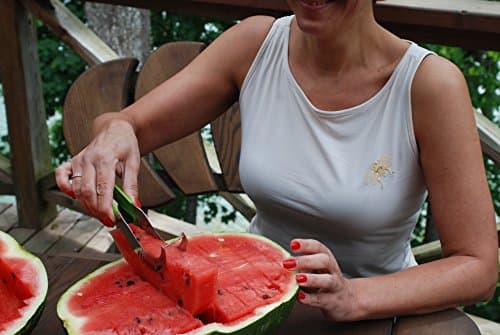 cGoods - 3 IN 1 - Watermelon Knife, Slicer + Melon Baller + Fruit Cutter Most Premium Package on Amazon! Fruit Tongs For Camping With Kids! As Seen on TV Product With 100% Satisfaction Guarantee.