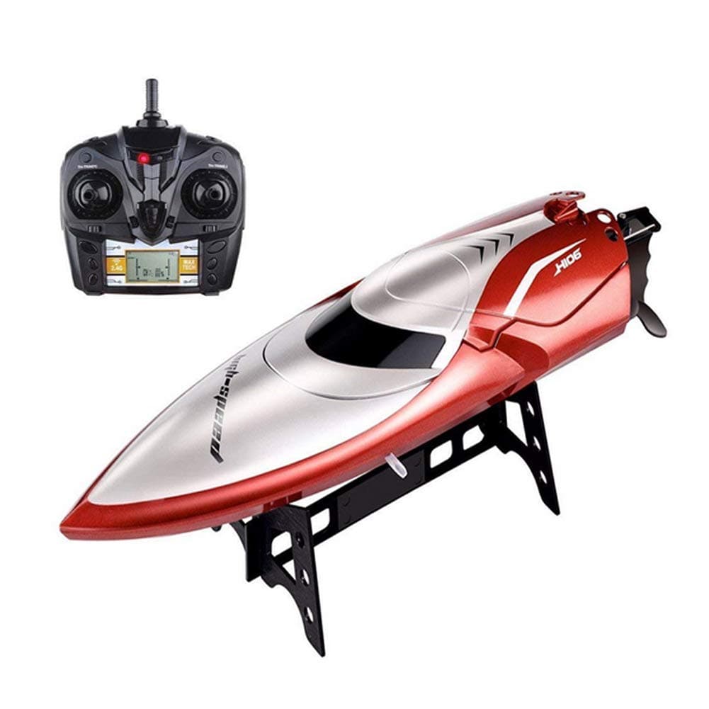 RC Boat Pool Toy, 25 KM/H High Speed Remote Control Boat Capsize Recovery Fast RC Racing Boats Kids Adults Fishing