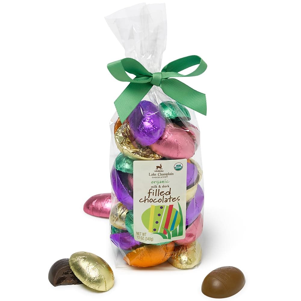 LAKE CHAMPLAIN CHOCOLATES Organic Assorted Egg Bag, 12 OZ