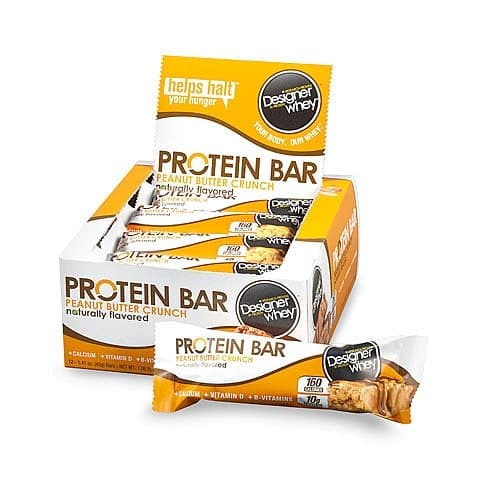 Designer Whey Protein Bar Peanut Butter Crunch, 12 bars