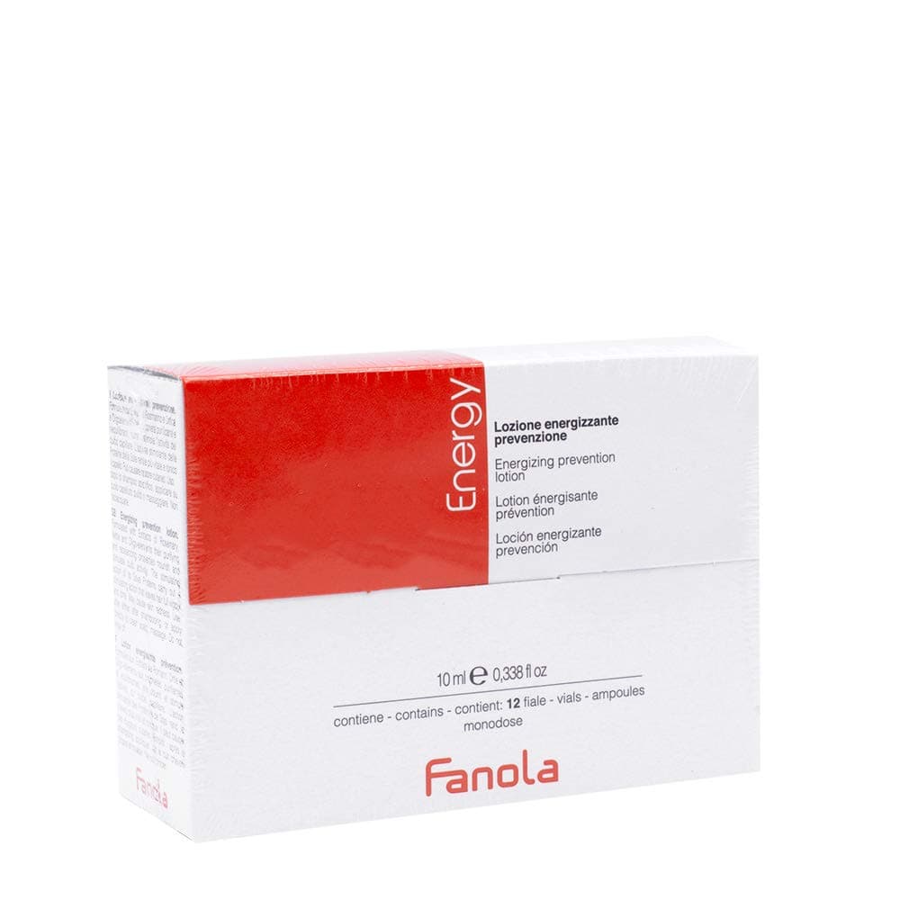 Fanola Energizing Lotion, Anti Hair-Loss Lotion for Nourish and Stimulate Hair Scalp Activity, for Fine and Weak Hair, Enriched Formula with Rosemary and Nettle Extracts, 100 par 12 Pieces