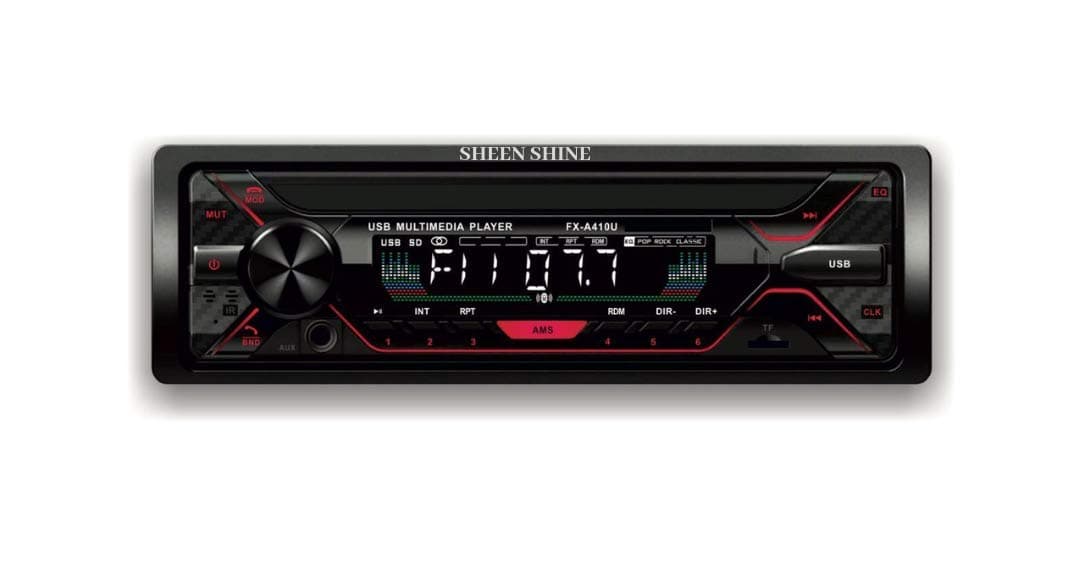 Sheen shine car Stereo Sinle Din FX- A410U | car Music System | Car Stereo with Bluetooth, USB, Aux, SD Card