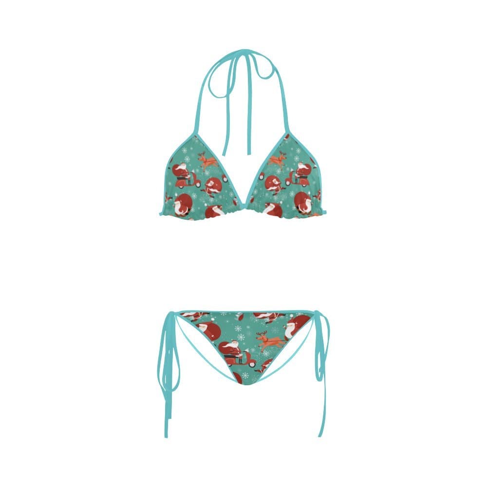 Women's Christmas Santa and Reindeer Two Pieces Bikini Sets Swimwear Swimsuit