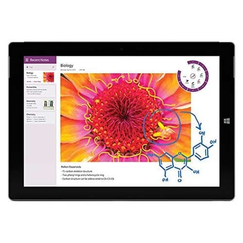 Microsoft Surface 3 (7g5-00001) Intel atom 1.6GHz, 2GB Ram, 64GB Storage - Silver (Renewed)