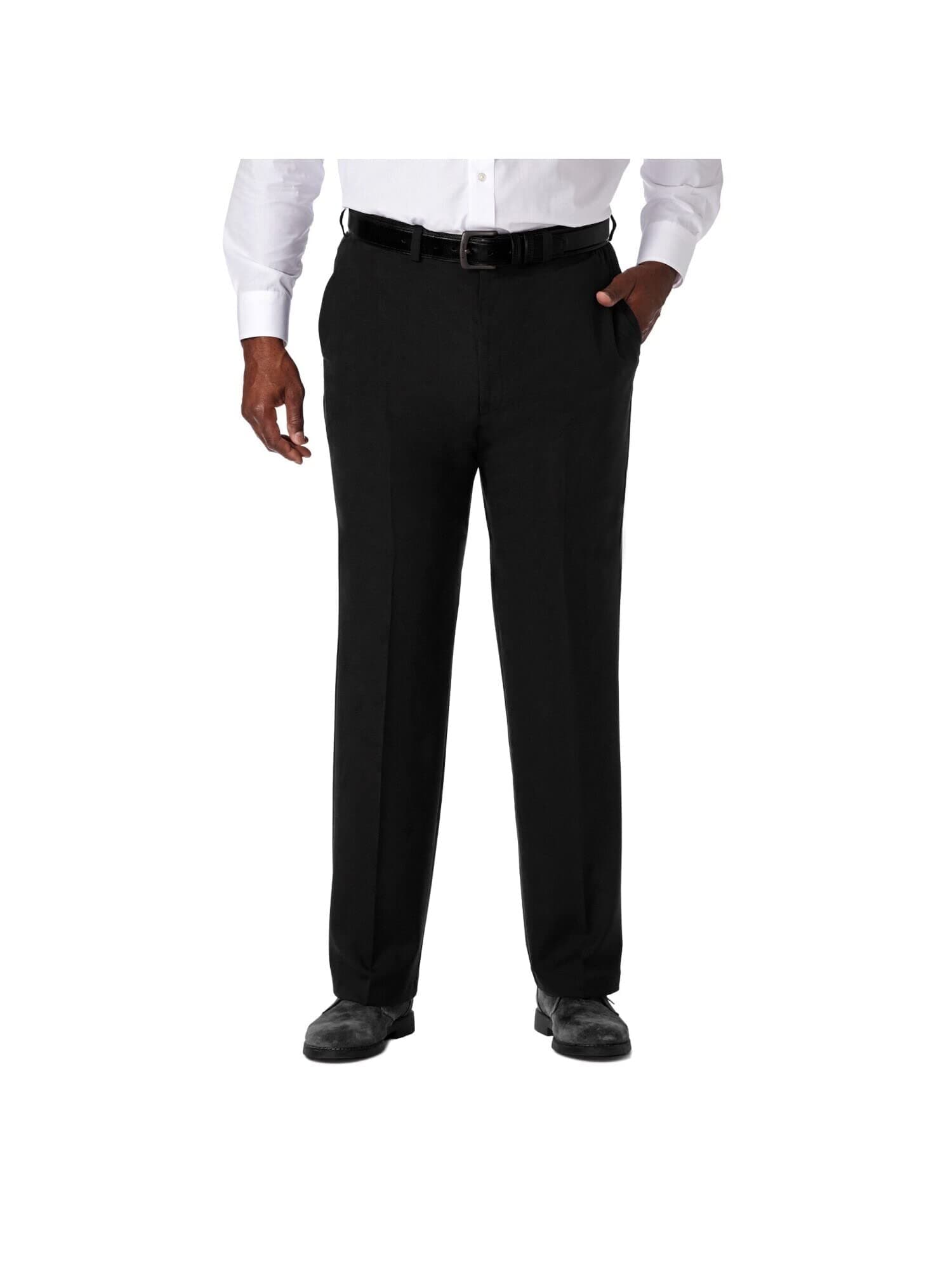HaggarMen's E-CLO Repreve Stria Flat Front Dress Pant