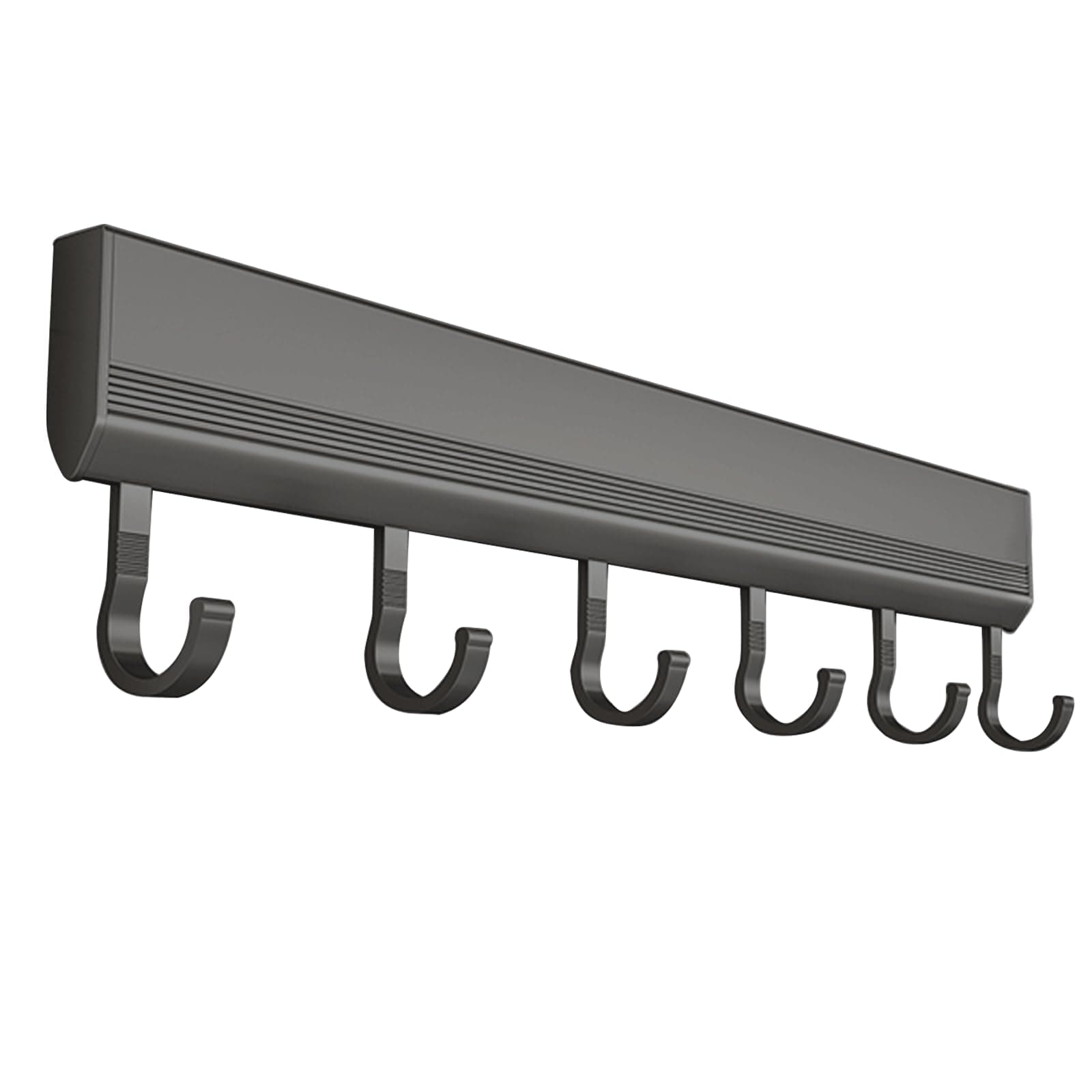 Global-Daily Kitchen Utensils Holder Wall Mounted, Utensil Rack with Sliding Hooks, Self Adhesive Utensil Hanging Rail (30cm)