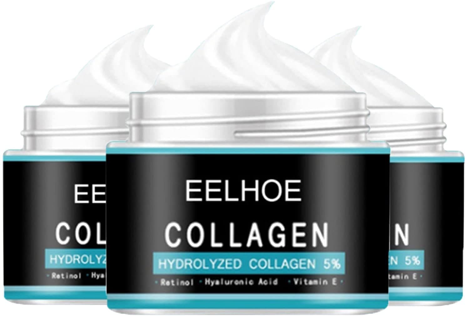 EELHOE Collagen Men's Anti-Aging Anti-Wrinkle Cream - Collagen Cream For Face Men'S Face Cream Moisturizer, Skin Firming And Tightening Anti Aging Wrinkle Cream For Men (3PCS)