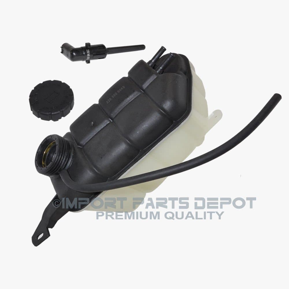 Coolant Reservoir Expansion Tank +Cap +Sensor Kit Mercedes W220 S350 S430 S500 S55 AMG S600 S65 AMG G500 G55 AMG CL500 CL55 AMG CL600 CL65 AMG Premium Quality 2205000049/2105010615 / 2205450024