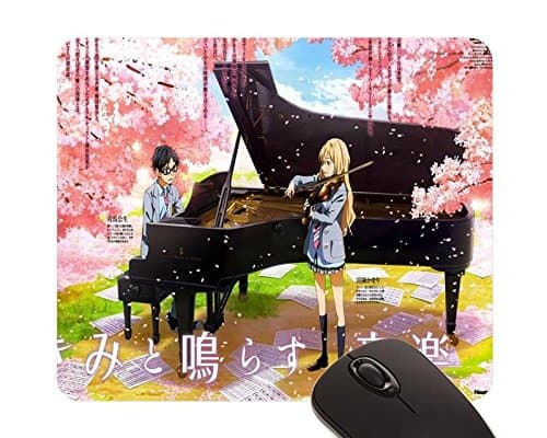 Beautiful Girl Arima Kousei Megane Miyazono Kaori Seifuku Shigatsu Wa Kimi No Uso Takano Aya mouse pad (22x18cm)