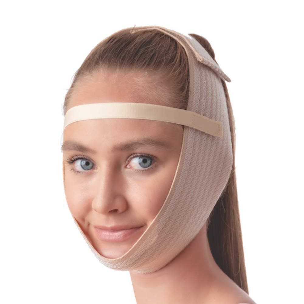 Post Surgical Chin Strap Bandage for Women - Neck and Chin Compression Garment Wrap - Face Slimmer, Jowl Tightening, Chin Lifting Medical Anti Aging Mask