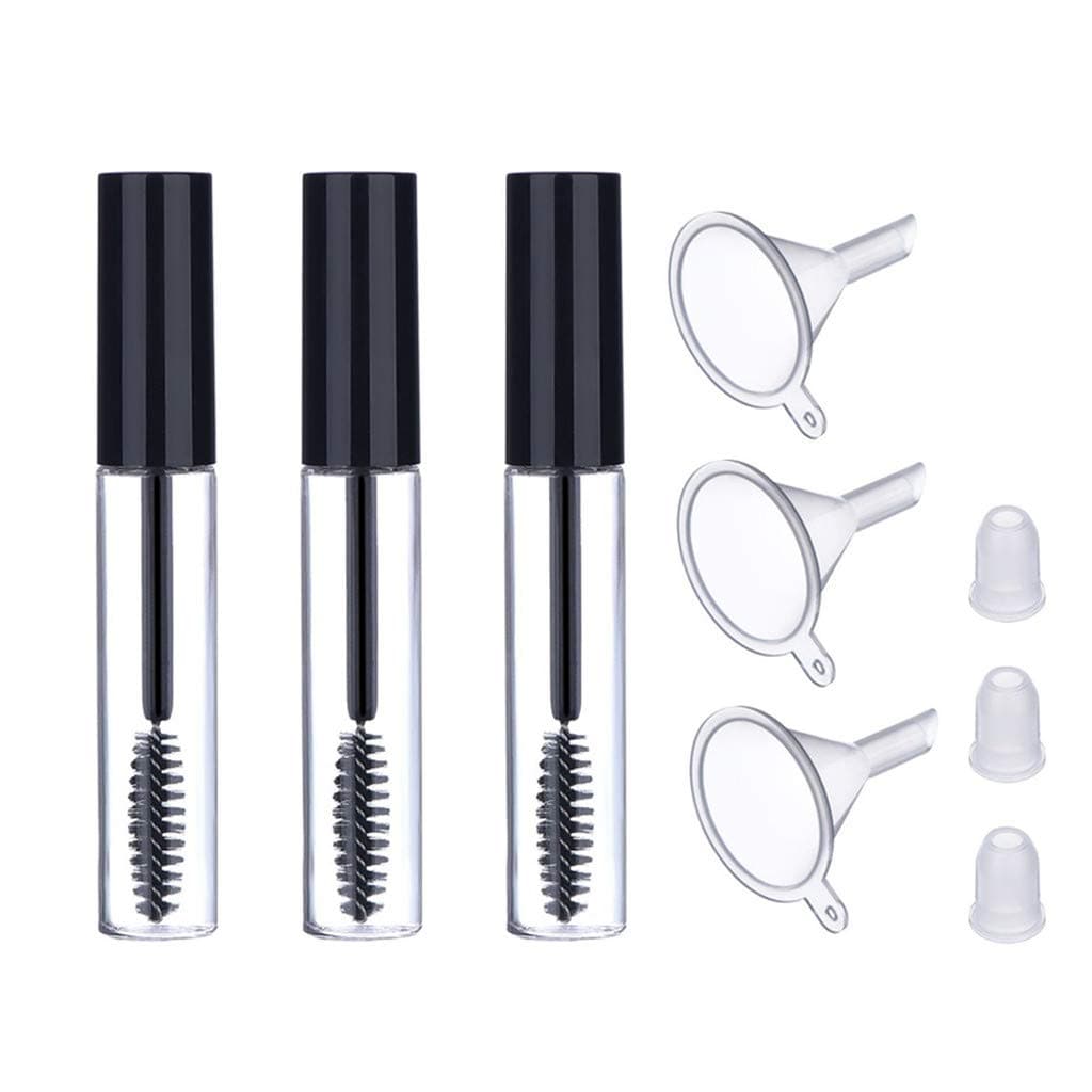 Ktyssp Refillable 3Pcs 10ml Empty Mascara Tube Wand Eyelash Cream Container Bottle