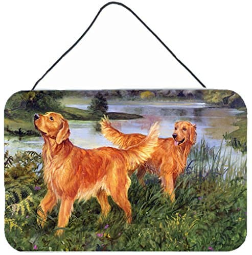 Caroline's Treasures HEH0098DS812 Golden Retrievers Wall or Door Hanging Prints, 8x12, Multicolor