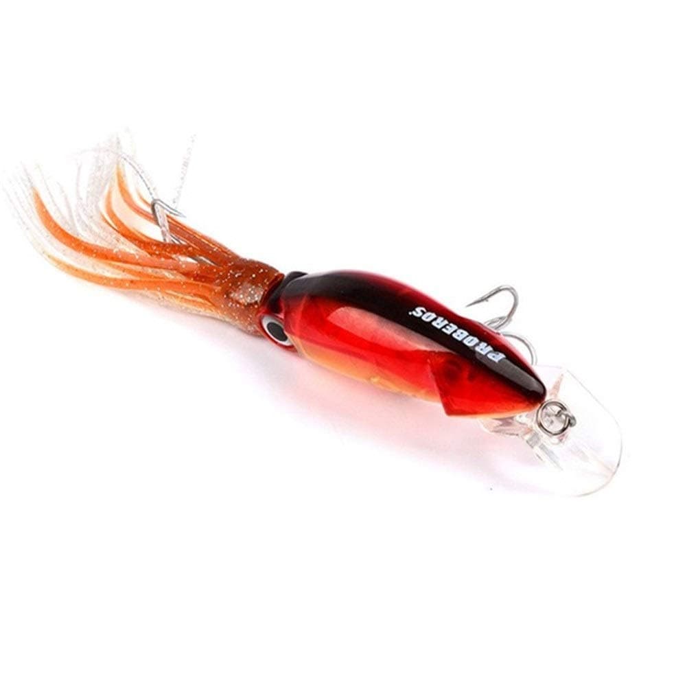 1pc Octopus Fishing Lure Squid Hard Bait Wobbler 12cm/20g 6 Color Available Octopus Crank Bait for Bass Pike 3D Eyes Gaodpz (Color : 02)