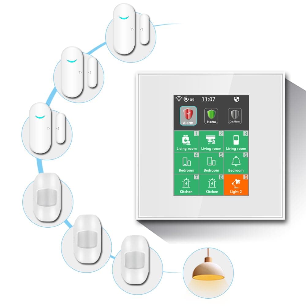 LANBON L8-HAK LCD Alarm Smart Switch, Home Security System & Smart Light Swit...