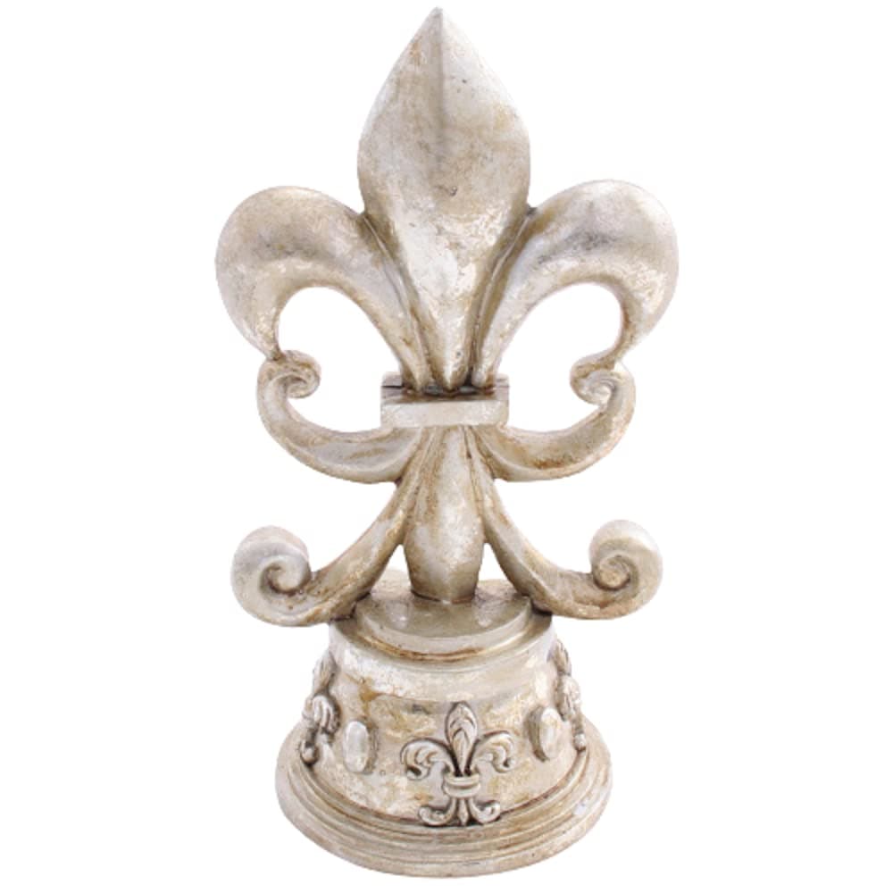 Fleur de Lis Table Decor: Silver