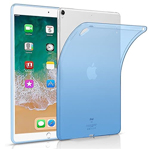 iPad Pro 10.5 Case-Gshine iPad 10.5 Gel Case Premium Flexible Soft Transparent TPU Tablet iPad 10.5 2017 Case Shockproof Rubber Back Cover for iPad Pro 10.5 Inch (Translucent Blue)