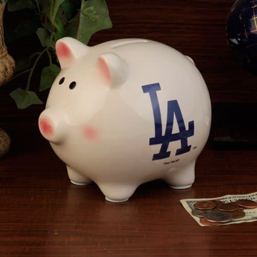 MLB Los Angeles Dodgers Official Team Piggy Bank, Multicolor, One Size