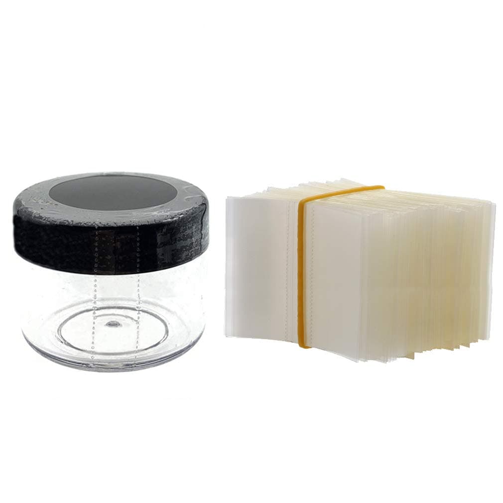 Clear Perforated Heat Shrink Wrap Film Shrink Seal Bands for Jar Container Compatible Diameter Range: 1 1/4” – 1 1/2”, Easy to Use, Make Products More Professional (For 10g container)