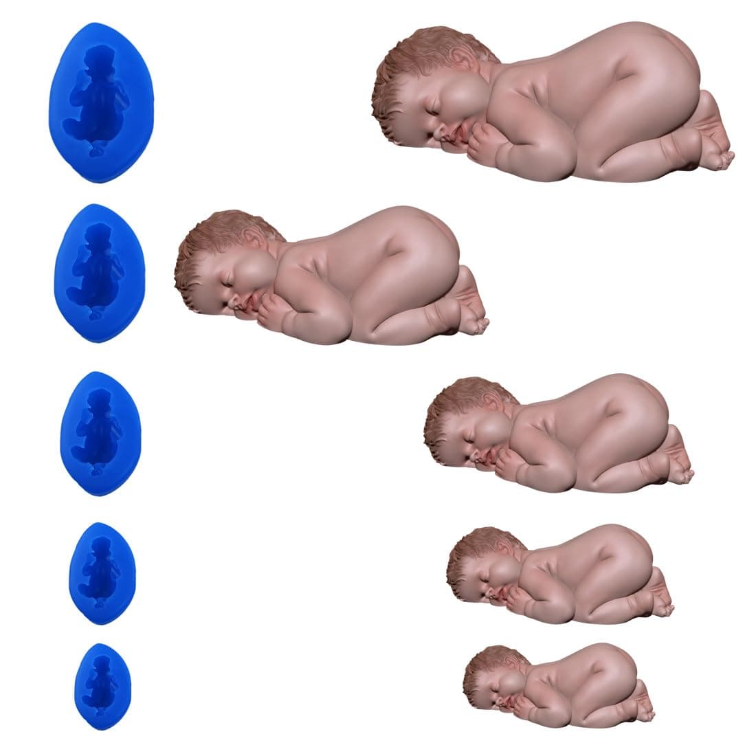 First Impression Molds B235 Baby 4 Silicone Cake Decorating Mold, Large, Blue