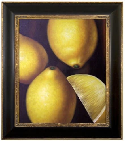 Artmasters Collection KM89555-240G Lemons Framed Oil Painting