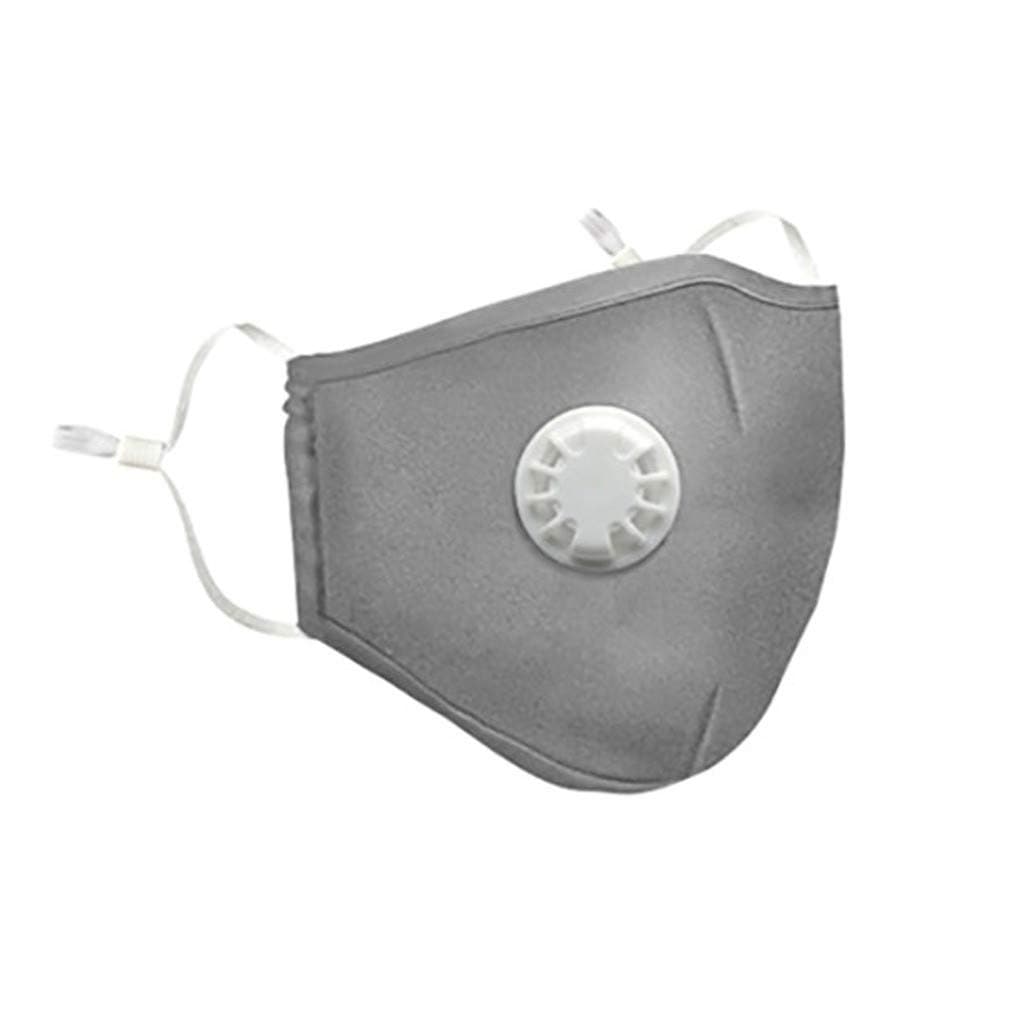 Salaks Reusable Face Másk Máscara with Filters Breather Valve for Adults, Dustproof 口罩 Windproof PM2.5 Foggy Haze Pollution Cotton Masque Mouth Protection for Germs Corona Virus Coronavirus Flu