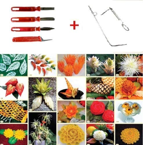 Creative Carving Knifes Fruit Food Vegetable + Spiral Vegetable Fruit Knifes