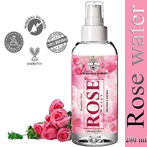 Sheer Veda (Gulab Jal) Rose Water/Toner For Skin Glow, Pure & Natural Rose Water/Skin Toner | 200ml | Steam Distilled | Organic | Chemical & Paraben Free Skin Toner |