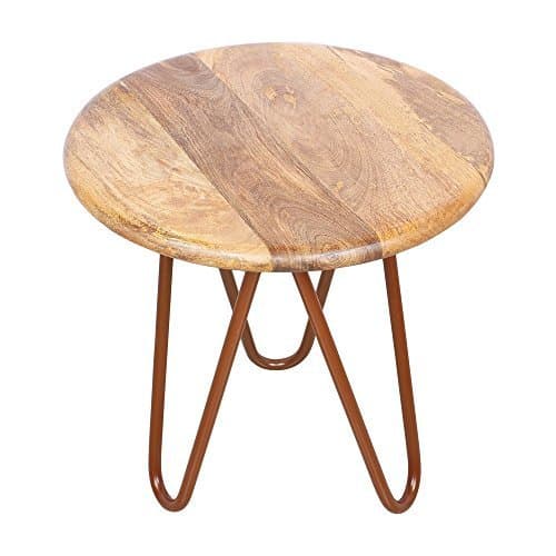 Diwali Gifts Multi Utility Wooden Round Coffee End Table Stool 16 x 16" Bedside Sofa Side Table Home Living Room Furniture Decor Handy Piece Lightweight