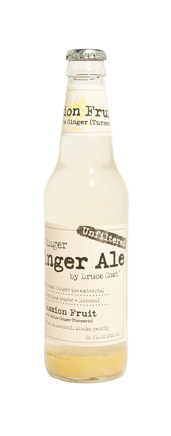 Bruce Cost Ginger Ale, Passion Fruit with Yellow Ginger (Turmeric), 12 Ounce (Pack of 6) Frustration Free Packaging