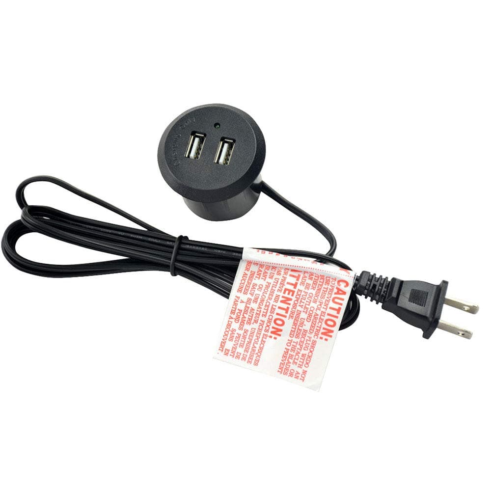 4 LEAF Desktop USB Electric Grommet Surgir USB Hub Recessed USB Outlet by Countertop Sofa Built in Power Docking Station with 2 USB Ports