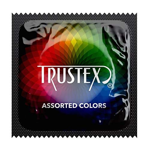 Trustex Color Sensations with Silver Lunamax Pocket Case, Assorted Fun Colored Latex Condoms-24 Count