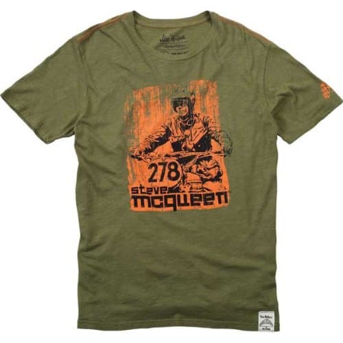 Troy Lee Designs McQueen Trails Men's Short-Sleeve Fashion T-Shirt/Tee - Army Green / Small