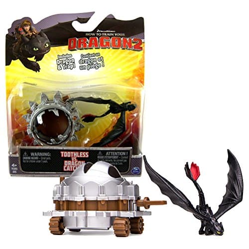 DreamWorks How to Train Your Dragon Spin Master Year 2014 2" Series Dragon and Trap Action Figure Set - Toothless and Dragon Catcher