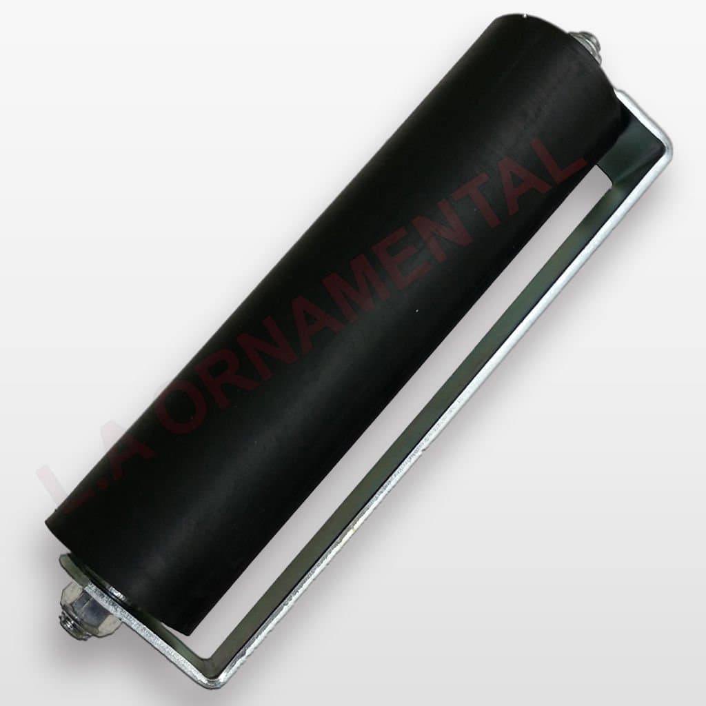 Gate Roller Hard Plastic Top Guide Rubber 9" Sliding Rolling Slide UHMW Black Gate Roller Guide with Bracket