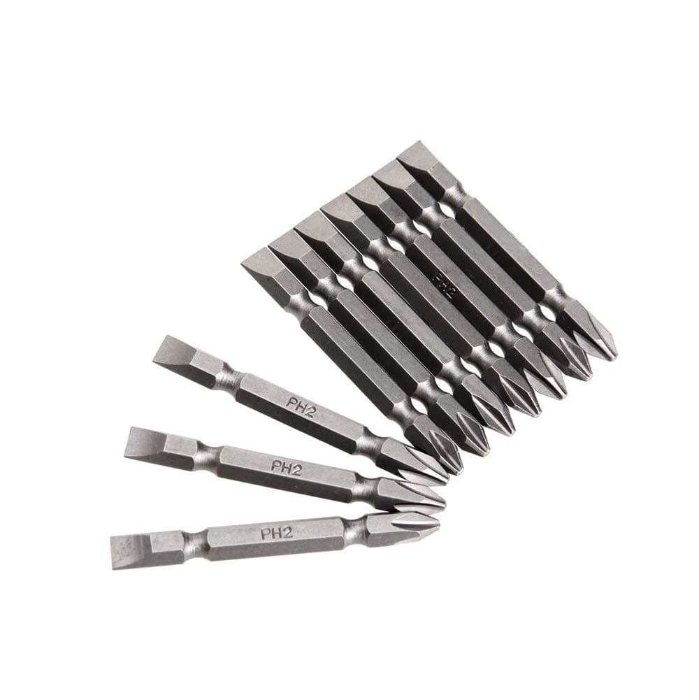 Inditrust PH2 Bits Screwdriver Plus and Minus Bit, Shape +/- (10 BITS)