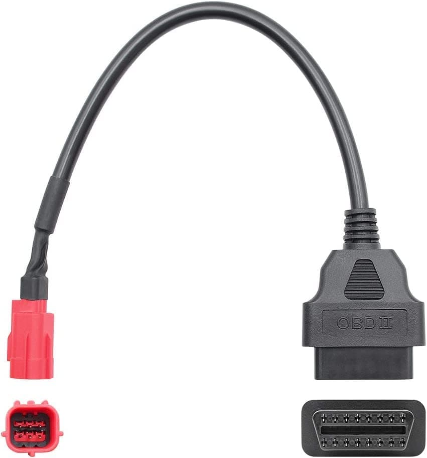 Robostore India Universal Obd Obd 2 Bike Scanner Cable For Ktm Suzuki Yamaha Honda 2 Wheeler Having Ecu (Yamaha Suzuki Honda Cable Only), Grey