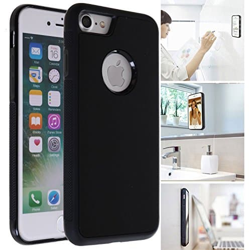 [ Monca ] Anti Gravity Cellphone Case [Black] Magical Nano Technology Stick to Wall, Glass, Whiteboards, Tile, Smooth Flat Surfaces (Goat Case for iPhone 7 Plus)