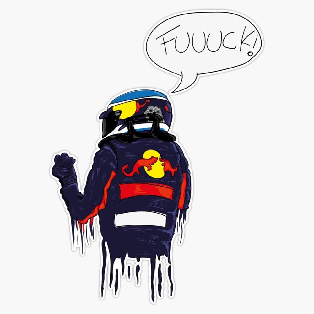 Angry Daniel Ricciardo Sticker Vinyl Bumper Sticker Decal Waterproof 5"