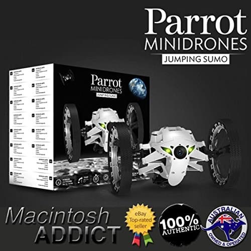 Parrot MiniDrones Jumping Sumo Robot Toy Smartphone Tablet WiFi Controlled WHITE