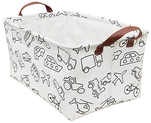 Rectangular Storage Bin,Waterproof Coating Storage Baskets,Collapsible Toy Storage Bins with Handles,Shelf Organizer Bin,Toy Box(Vehicle)