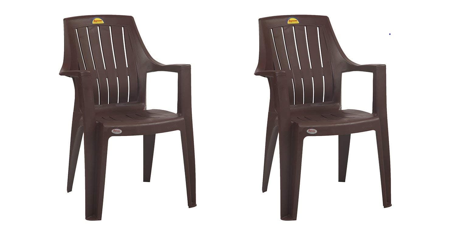 Supreme Furniture Supreme Turbo Super Chair (Set Of 2) (G. Brown) Plastic