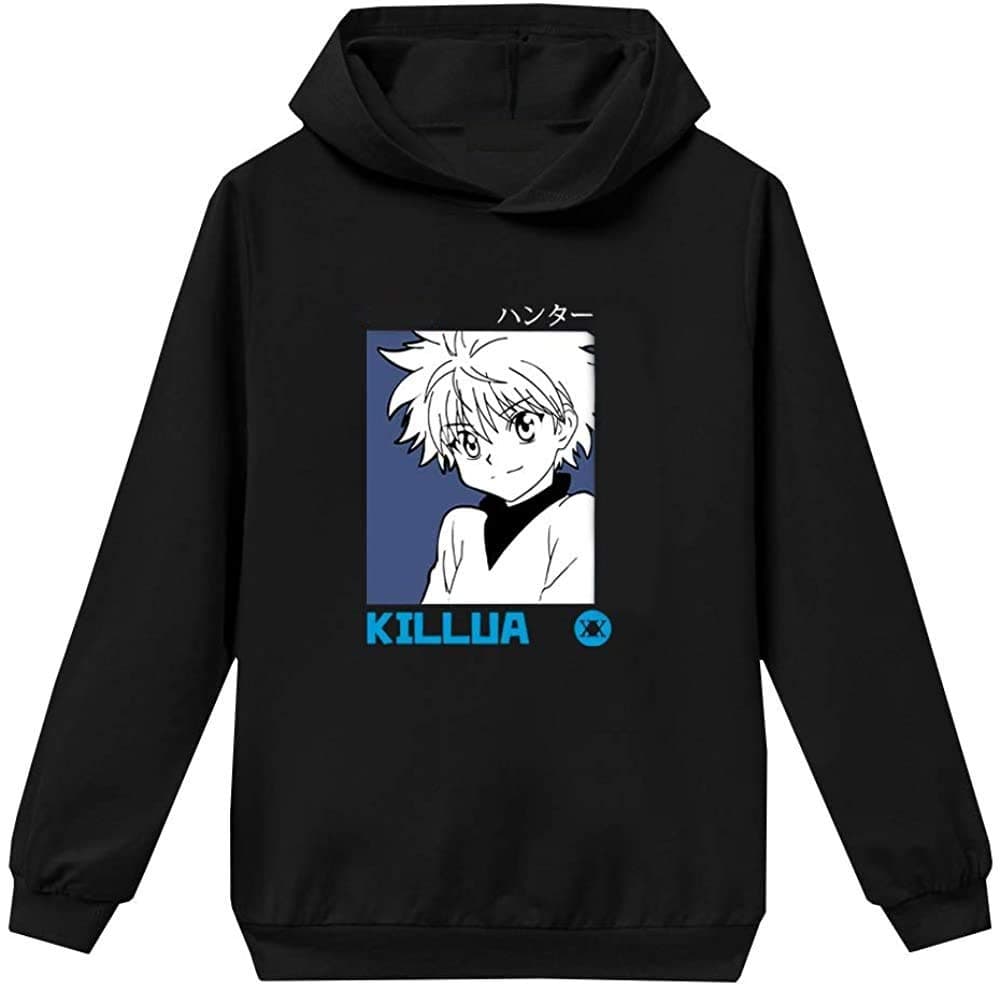Kids Anime Hoodie Gon Killua Print Long Sleeve Cosplay Costumes Sweatshirt for Boys and Girls