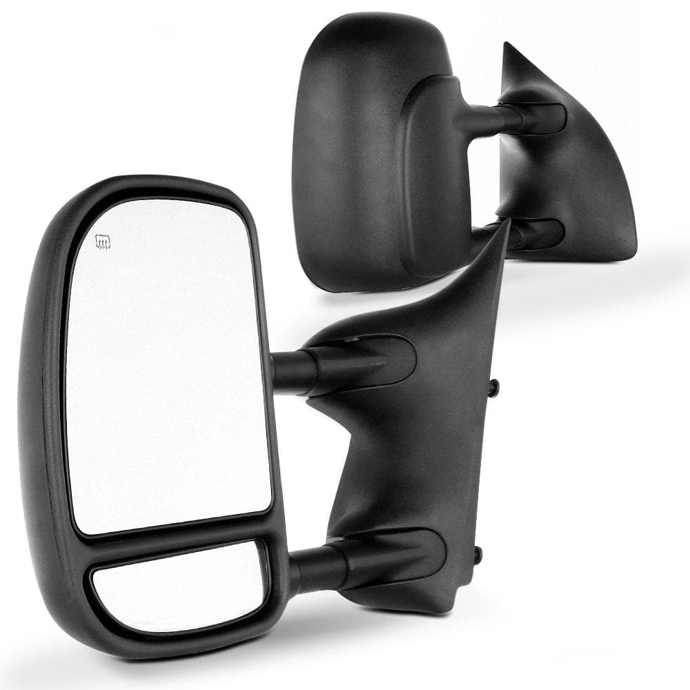 SCITOOTowing Mirrors Compatible with 2001-2005 For Ford Excursion 1999-2007 For Ford For F250/For F350/For F450/For F550 Super Duty A Pair Power Adjusted,Heated,No Turn Signal Light