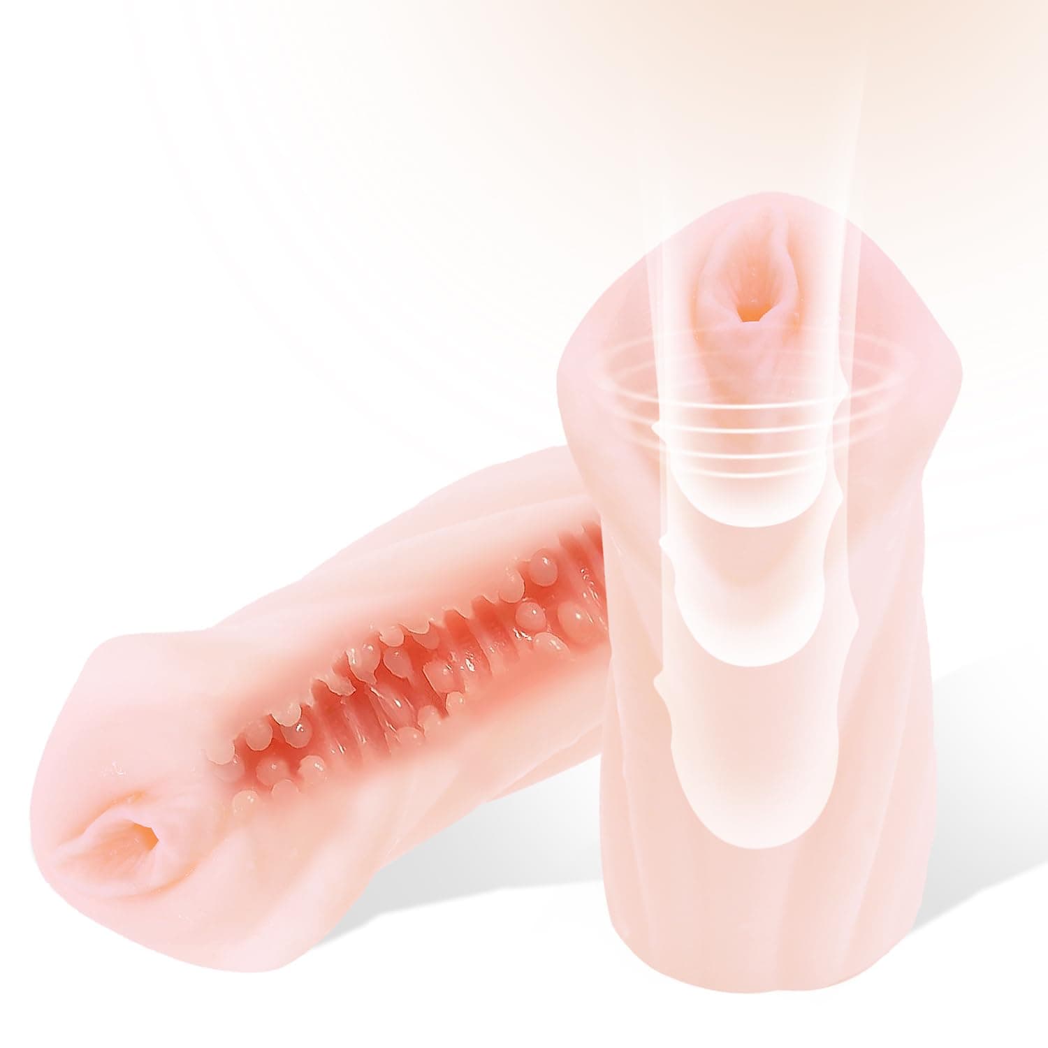 LSe- Pink and Waterproof Soft Silicone Men's Self Relaxation Body Play Tool, Easy to Clean Use for Male Beginners