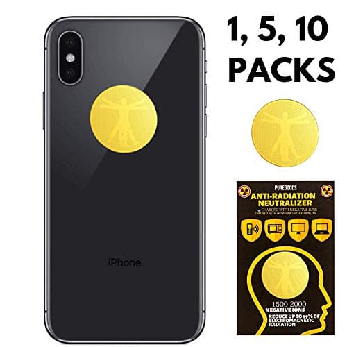 EMF Protection for CELLPHONES/Laptop - Anti EMF/EMR Radiation Sticker - Radiation Shield Blocker - Remove Electronic Technologies 24K Gold (5 Pack)